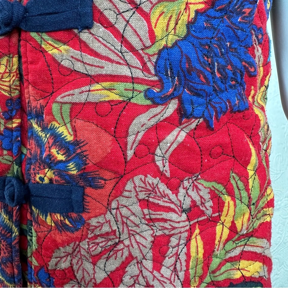 Ke Ke Quilted Linen Long Colorful Vest - Picture 16 of 16